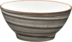 Bonna Premium Porcelain ASCRIT14AKS Aura Space Bowl Suppenschüssel, Napf, Terrine, Schale, 14.5cm, 450ml, Porzellan, Grau, 1 Stück