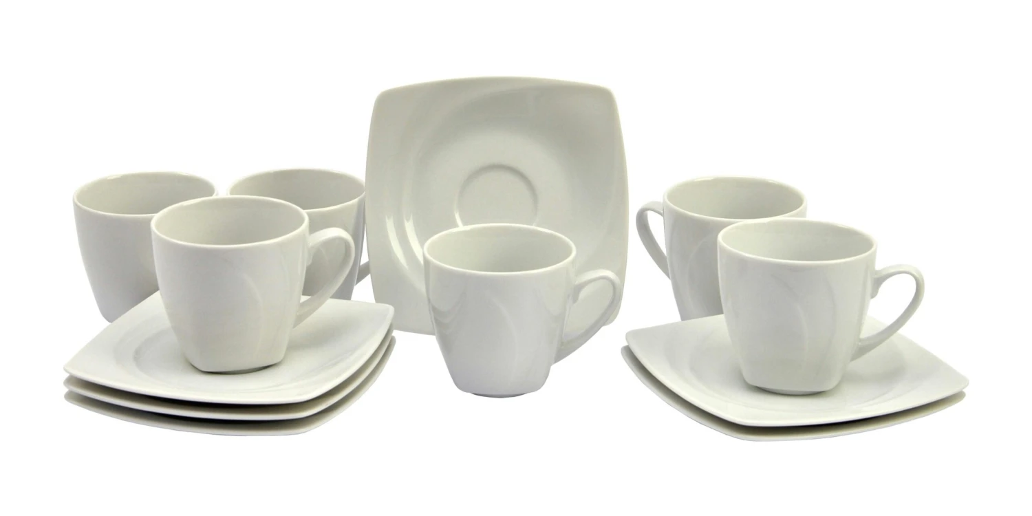 6er Set Espressotasse Mit Untertasse Black Flower - Image 2