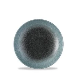 12 X Teller Halbtief Rund 25,5cm STUDIO PRINTS RAKU DUO Topaz Quartz