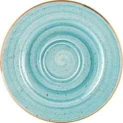 Bonna Premium Porcelain AAQRIT04CT Aura Aqua Untertasse, Untersetzer, Porzellan, Türkis, 1 Stück