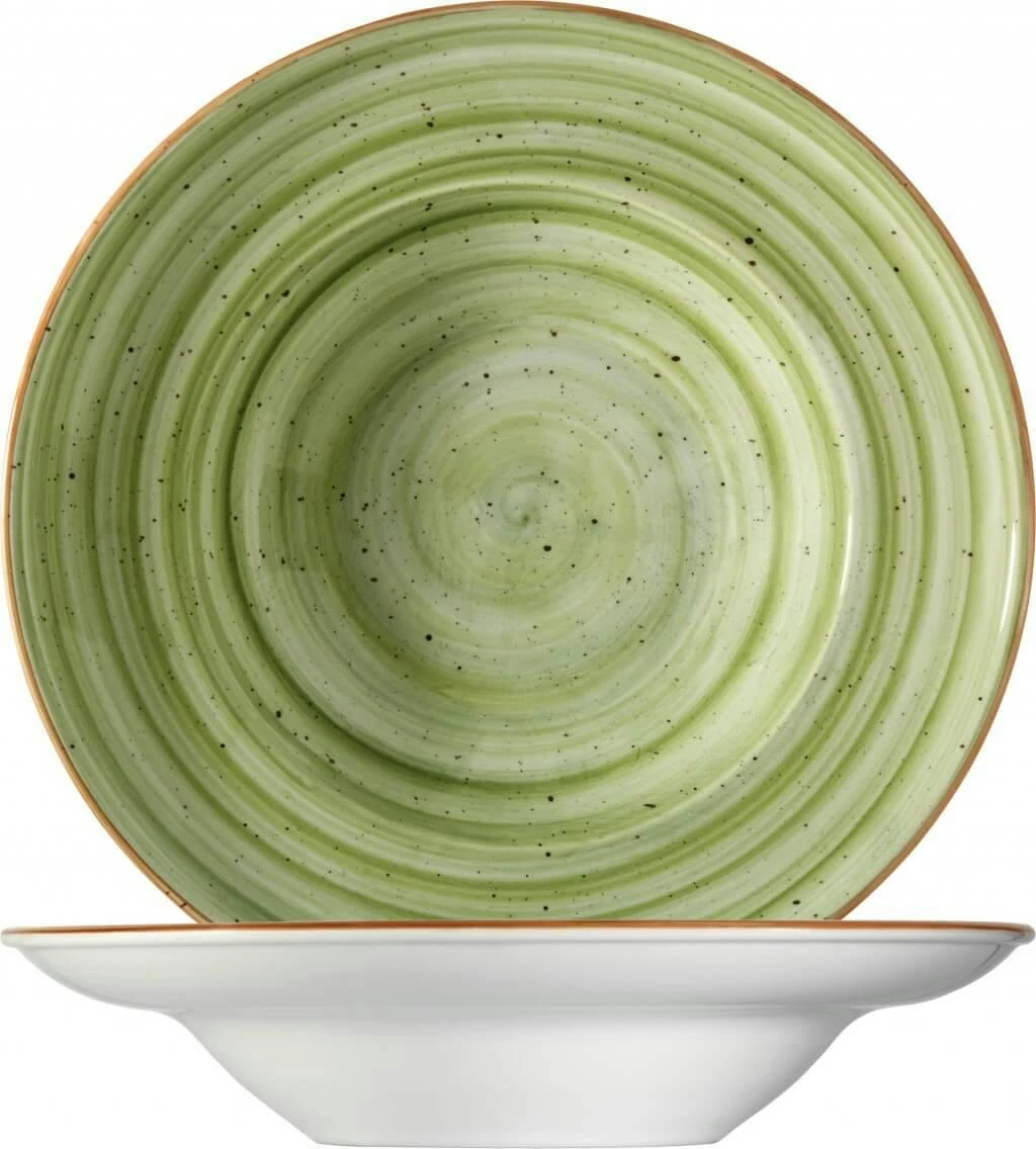 6x Pastateller Geschirr Tief 27cm 45cl Blau Creme Rund Porzellan Bonna Aura Dusk Gourmet Kantenschutz - Image 3