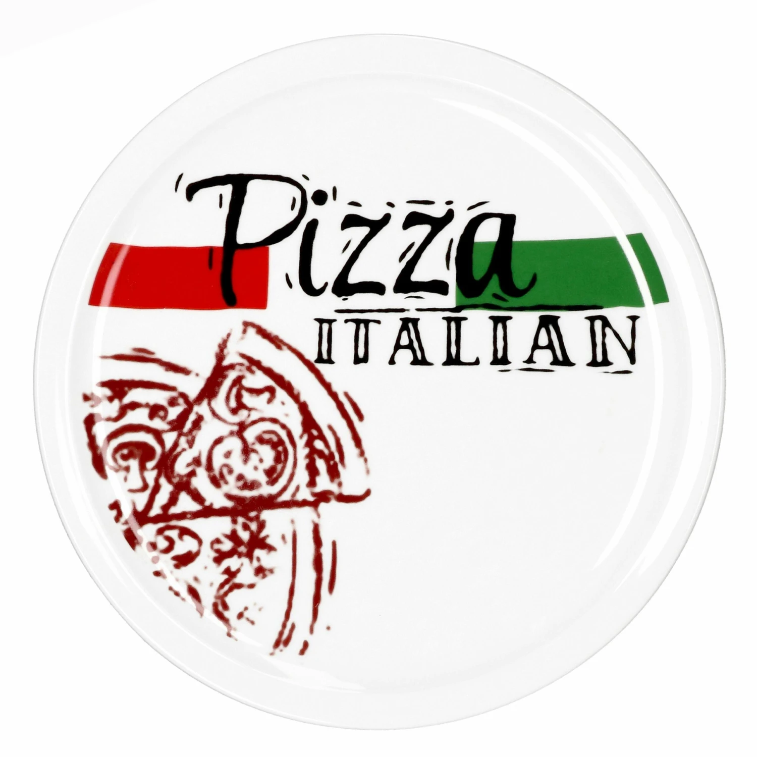 2er Set Pizzateller 1x Hot & Tasty + 1x Pizza Italian 28cm - Image 6