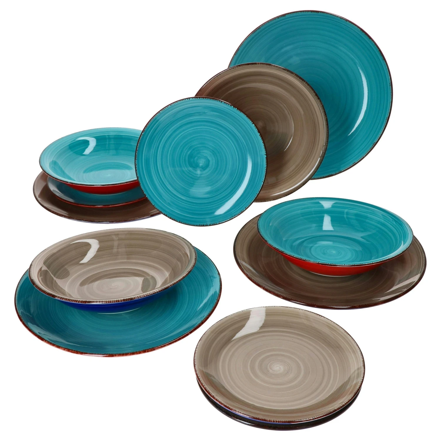 12tlg. Tafel-Service Uni Duo Malaga Für 6 Personen - Image 2