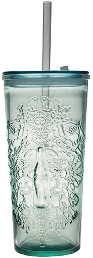 4er Set Vivalto Sole Henkelbecher Mit Strohhalm Rot 485ml - Image 5