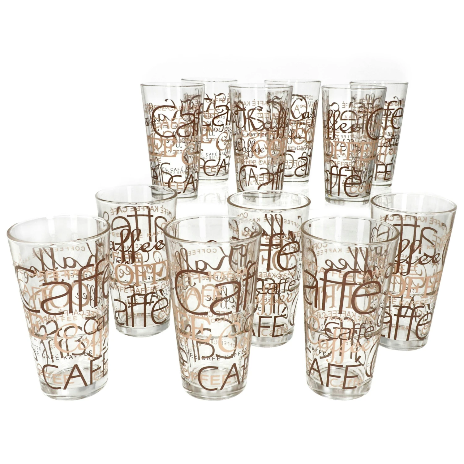 2er Set Latte Macchiato Glas 39cl Stapelbar Coffee Dekor â Bild 4