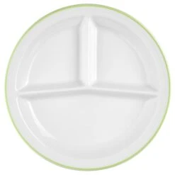 2 X Seltmann V219 IM_Platte Rund 3 Tlg. 25,5 Cm, Form: Vitalis, Dekor: 34927 GrĂŒnes Band