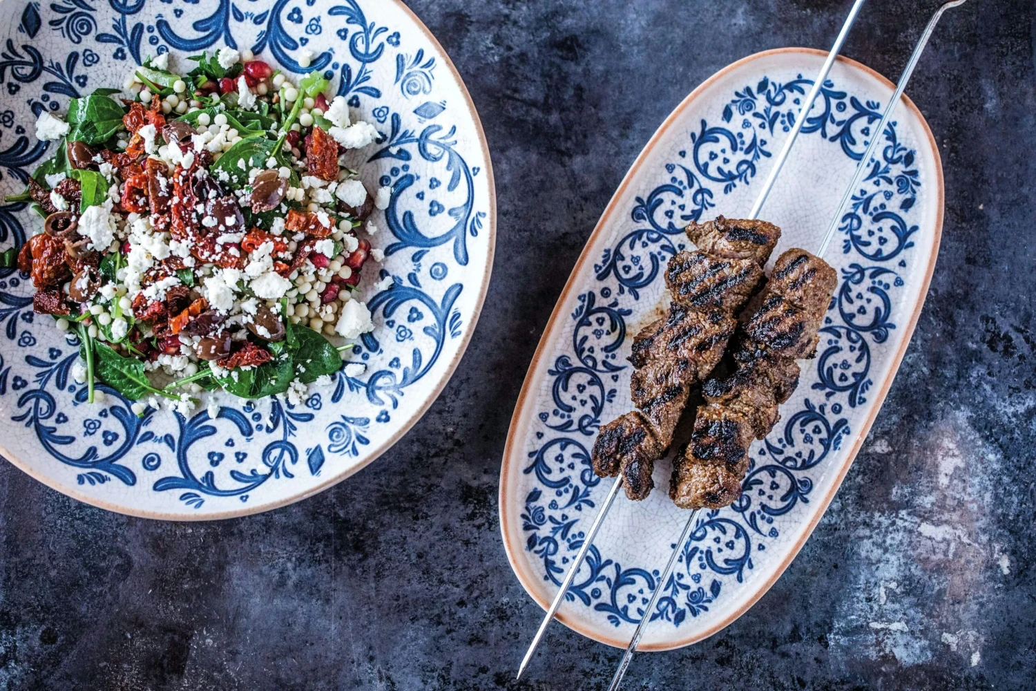 6x Pastateller Geschirr Tief 28cm 160cl Weiß Blau Braun Rund Porzellan Bonna Viento Hygge Mediterran - Image 7