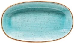12 X Aura Aqua Gourmet Platte Oval 24x14cm * - Bonna Premium Porcelain