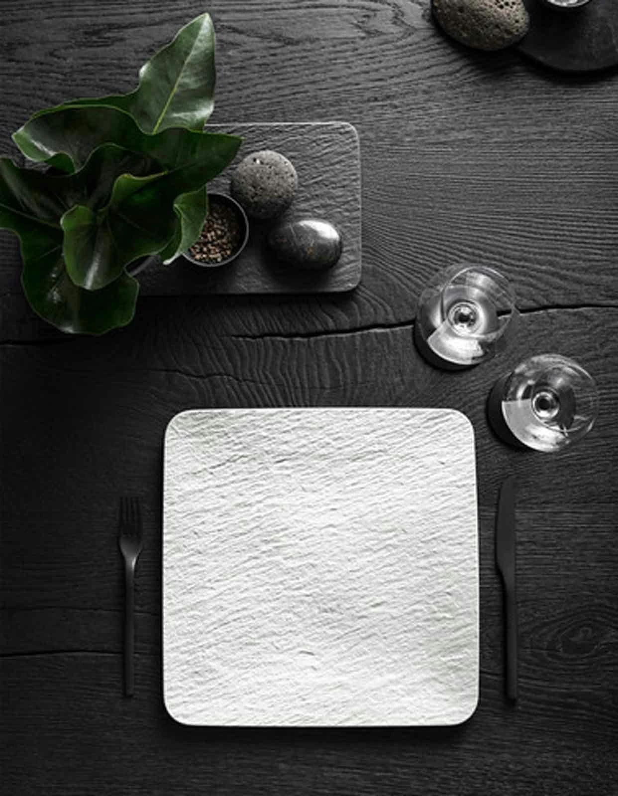 Villeroy & Boch Manufacture Rock Servierplatten Set 2-teilig Weiß – Bild 7