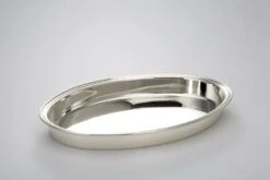 Galerie-Tablett Oval Glatt Poliert 36,5 X 26,0 Cm Versilbert AnlaufgeschĂŒtzt