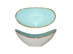 Tarrington House Tapasschale Noromi, Porzellan, 8 X 14.2 X 5.9 Cm, Blau