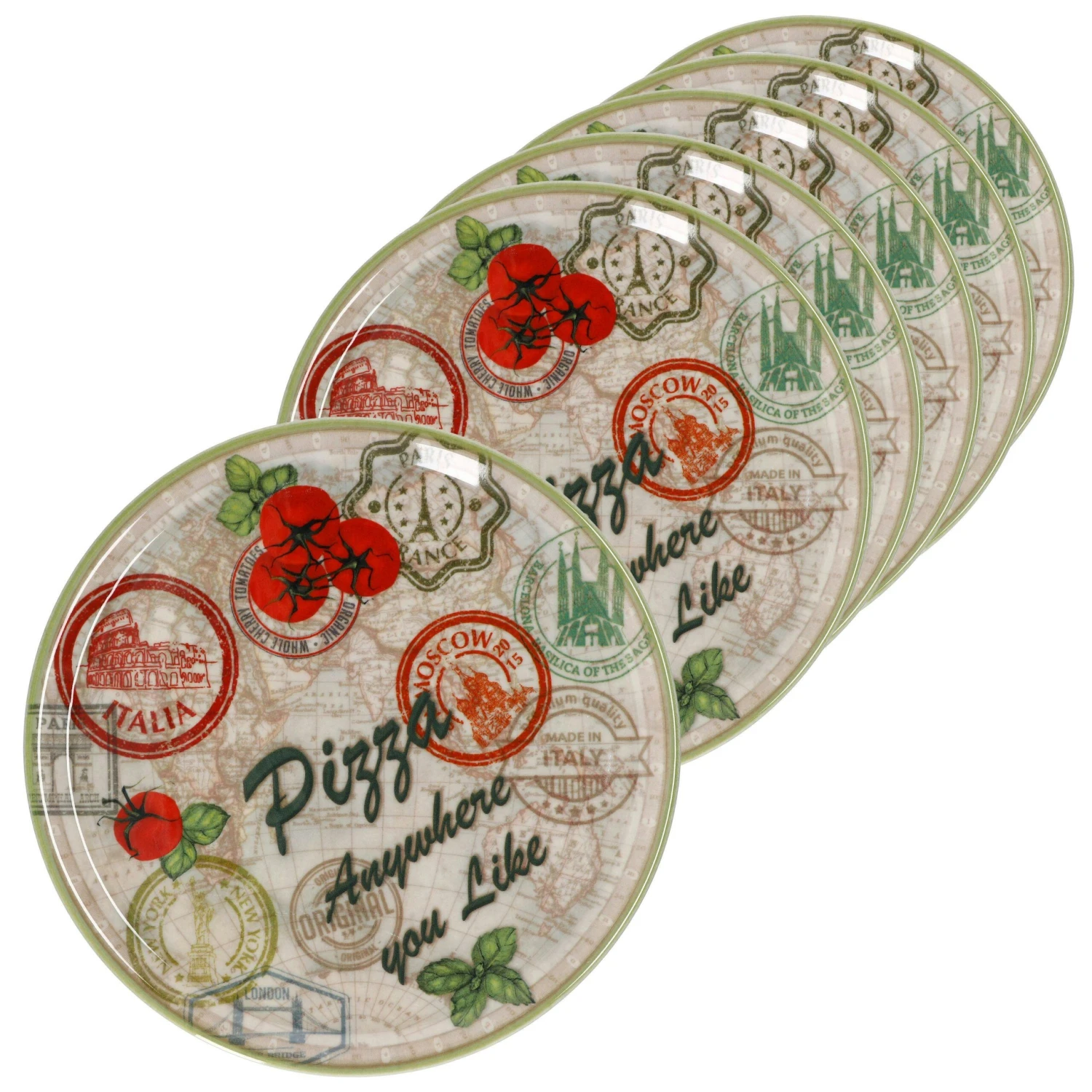 Pizzateller Charme Green - Moskau Grün - 31cm - 04019#ZCHAV - Image 2