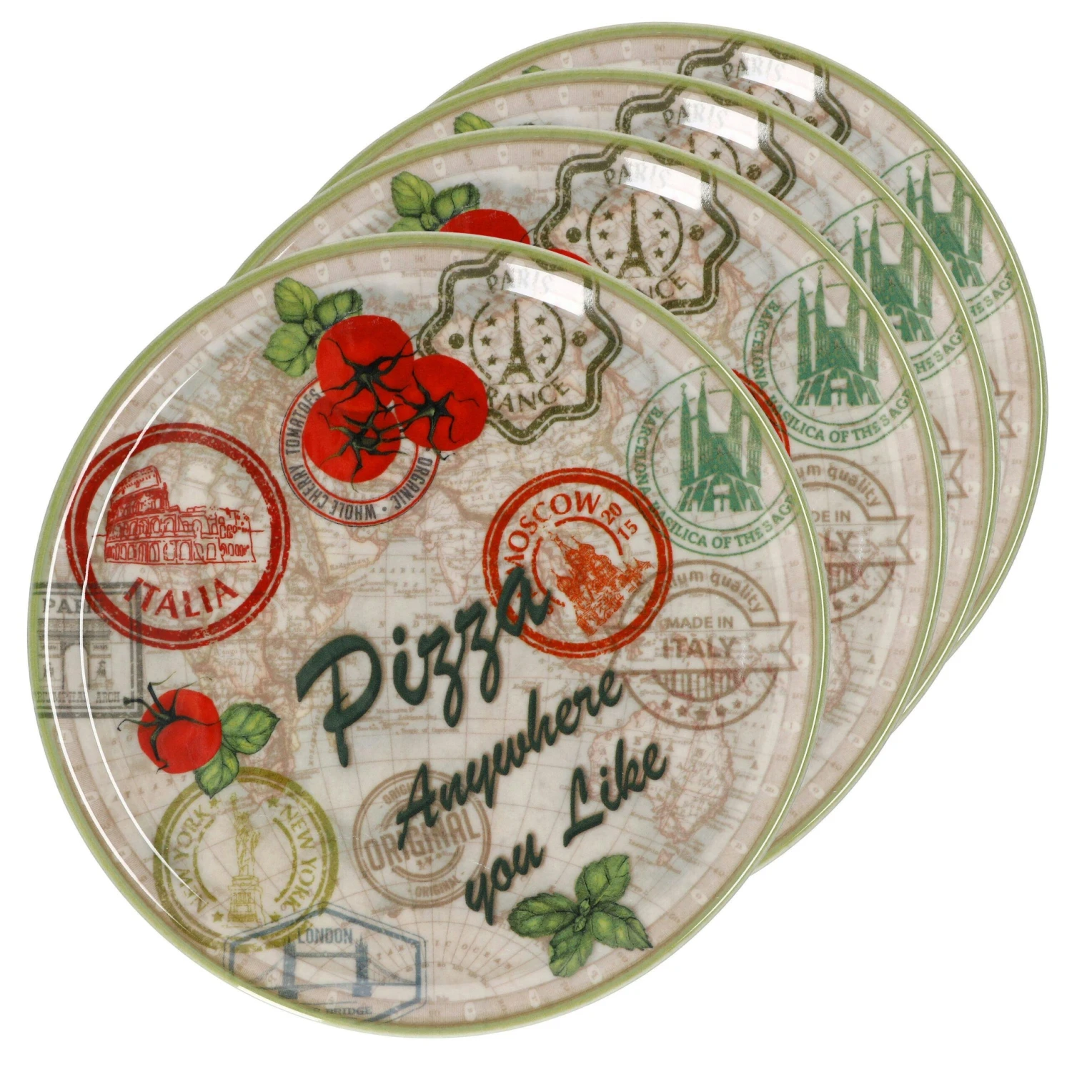 Pizzateller Charme Green - Moskau Grün - 33cm - 04018#ZCHAV - Image 3