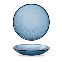 6 X Glasschale Organic 24,5cm ISLA GLASS Ocean Blue