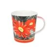 4er Set Becher Diamantporzellan Modern Gerbera-Dekor - 4742