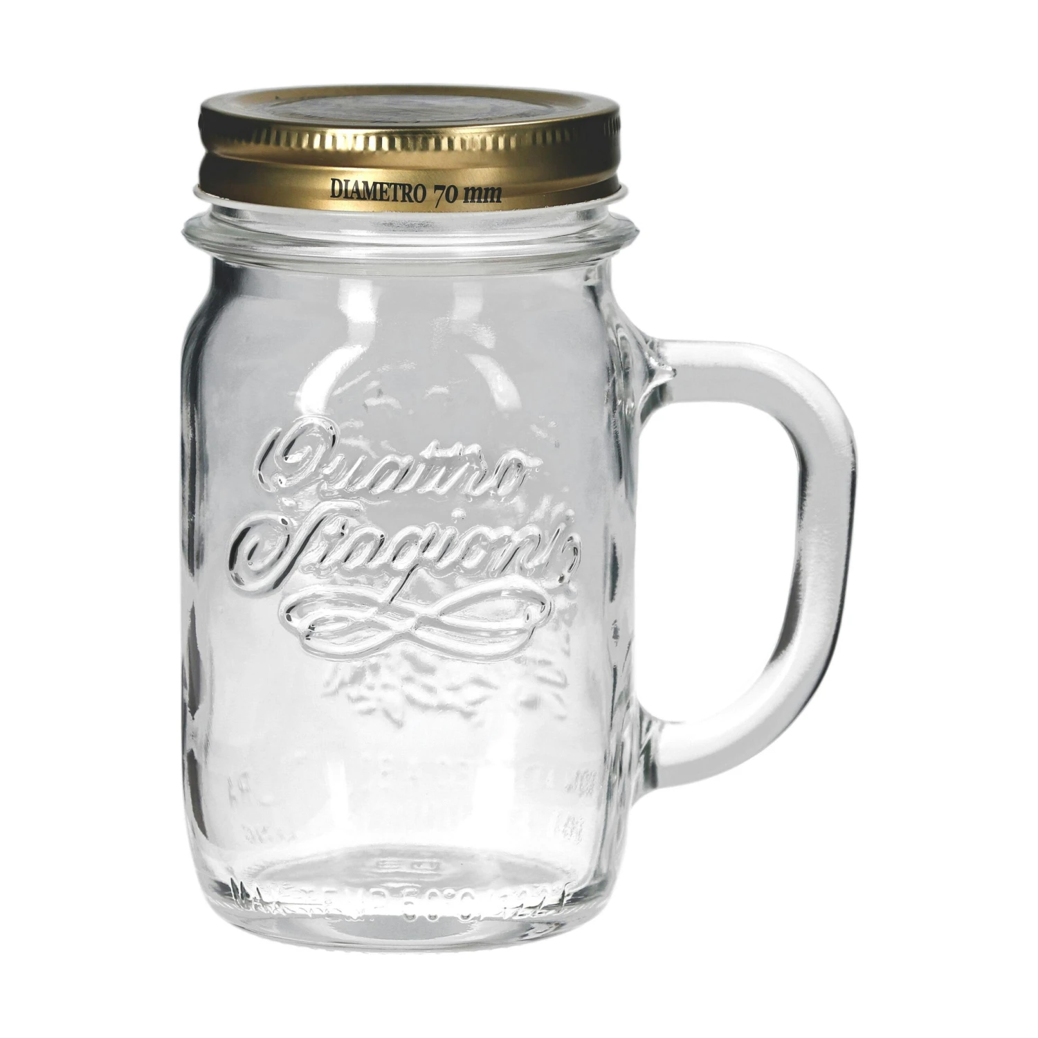 2er Set Glasbecher Mit Henkel, Deckel Und Trinkhalm Inkl. Rezeptheft - Blau Kariert - 0,5 Liter Trinkbecher / Trinkglas Mit Relief - Image 5