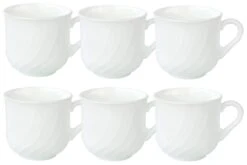 6er Set Kaffeetasse Ebro 23,5 Cl Aus Opal-Hartglas