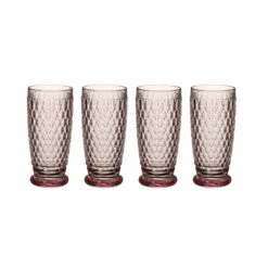 Villeroy & Boch Boston Coloured Longdrinkglas 400 Ml Rosa 4er Set