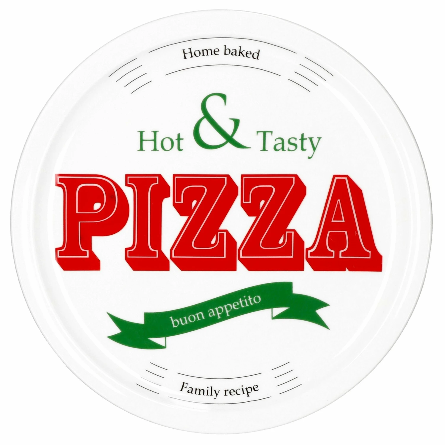 2er Set Pizzateller 1x Hot & Tasty + 1x Pizza Italian 28cm - Image 7