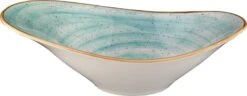 Bonna Premium Porcelain AAQSTR10KS Aura Aqua Bowl Schale, Dipschale, Aperitif, 7.5x10cm, 45ml, Porzellan, Türkis, 1 Stück
