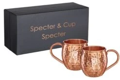 Kupferbecher Moscow Mule 2er Set 500ml, 100% Reines Kupfer, Cocktailbecher