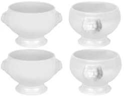4er Set Löwenkopfterrine - Suppentasse 0,4L