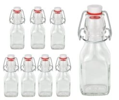 8er Set Glasflaschen Serie Swing Mit Bügelverschluss 125ml