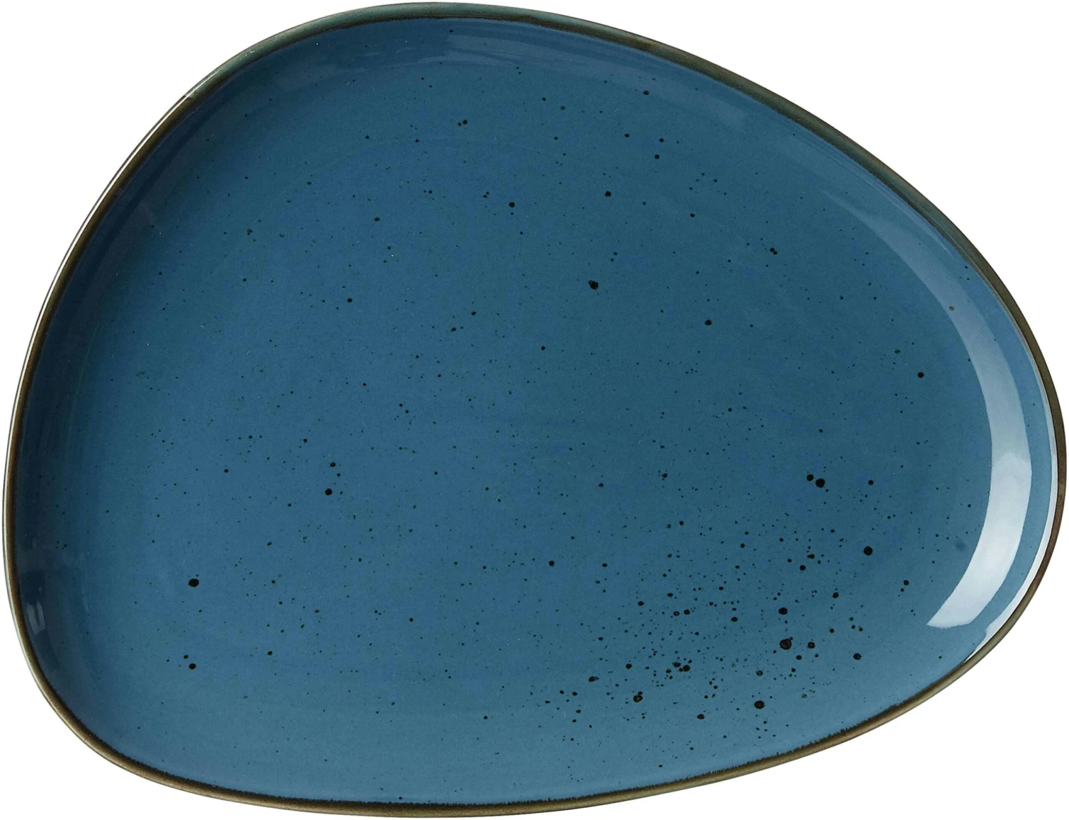 Speiseteller Teller Taste Porzellan Marron 25,5 X 19,5 X 2 Cm - Image 2