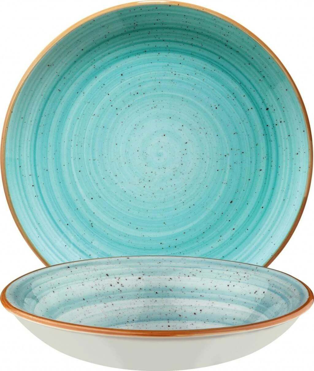 6x Pastateller Geschirr Tief 25cm 130cl Grün Creme Rund Porzellan Bonna Aura Therapy Bloom Kantenschutz - Image 6