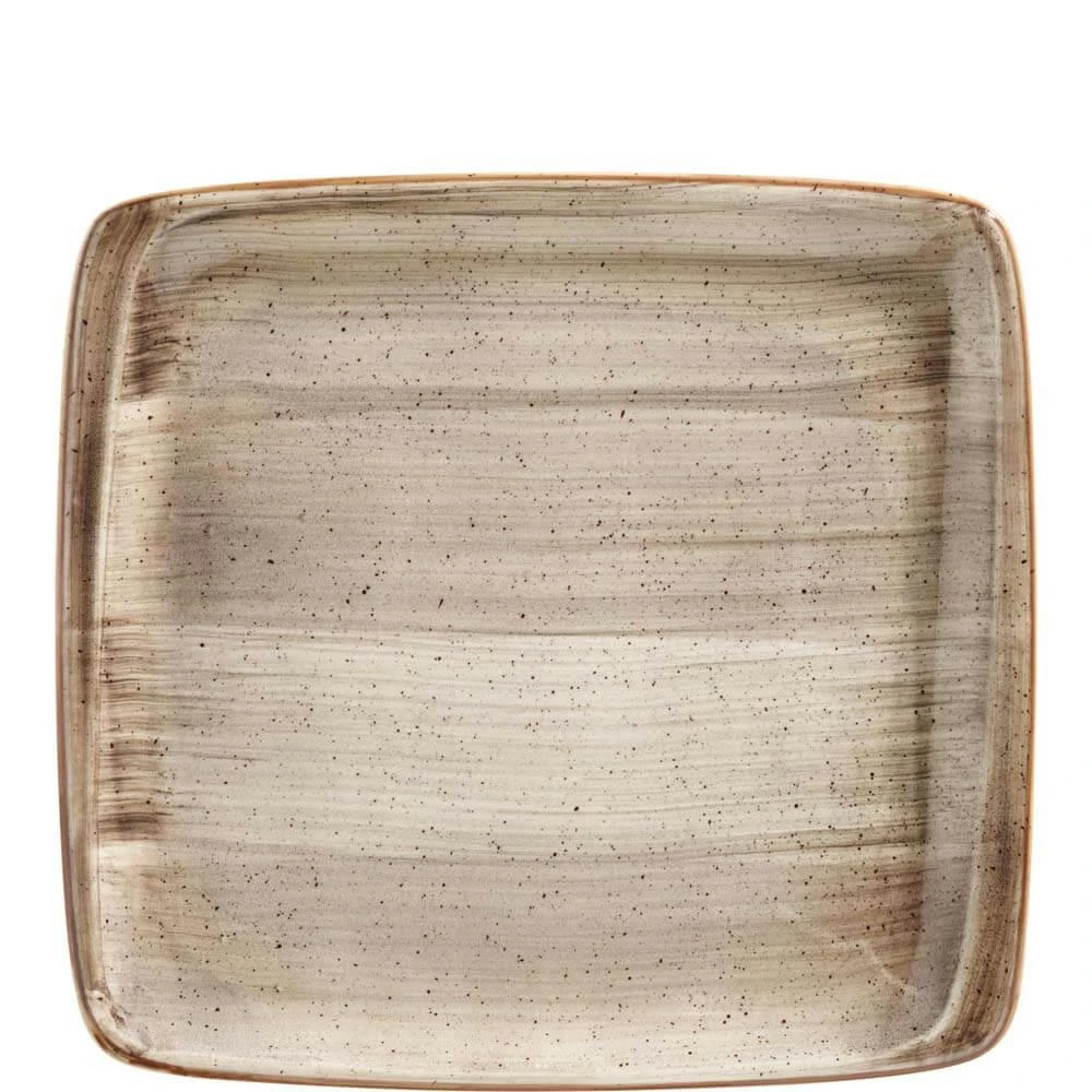 2x Servierplatten Speiseteller Porzellan Geschirr Rechteckig Weiß Creme Braun Bonna Grain Moove 32x30cm Kantenschutz Vintage Retro - Image 7