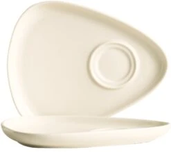 6 X Aroma Elfenb. Dreieck-Setplatte 20cm * Passend