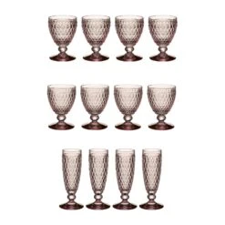 Villeroy & Boch Boston Coloured Weißwein- & Sektgläser Set 12er Set Rosa
