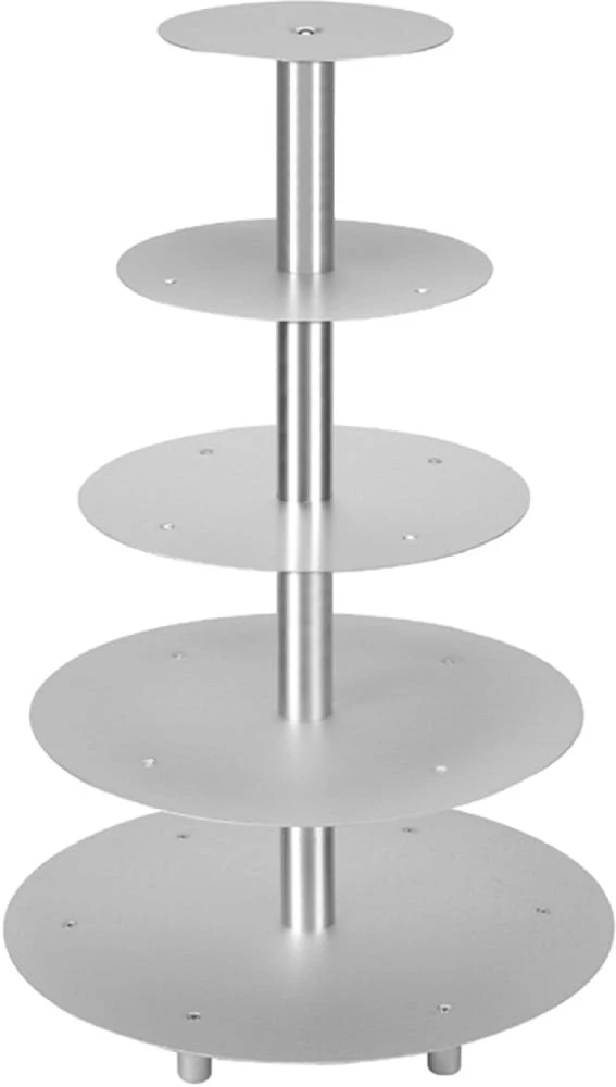 1 X SCHNEIDER Etagen-Tortenständer, 5-tlg, Silber, Quadratisch 5 -teilig / -floors - Image 3