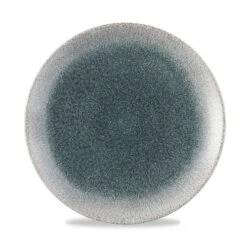 12 X Teller Rund 21,7cm STUDIO PRINTS RAKU DUO Agate Topaz