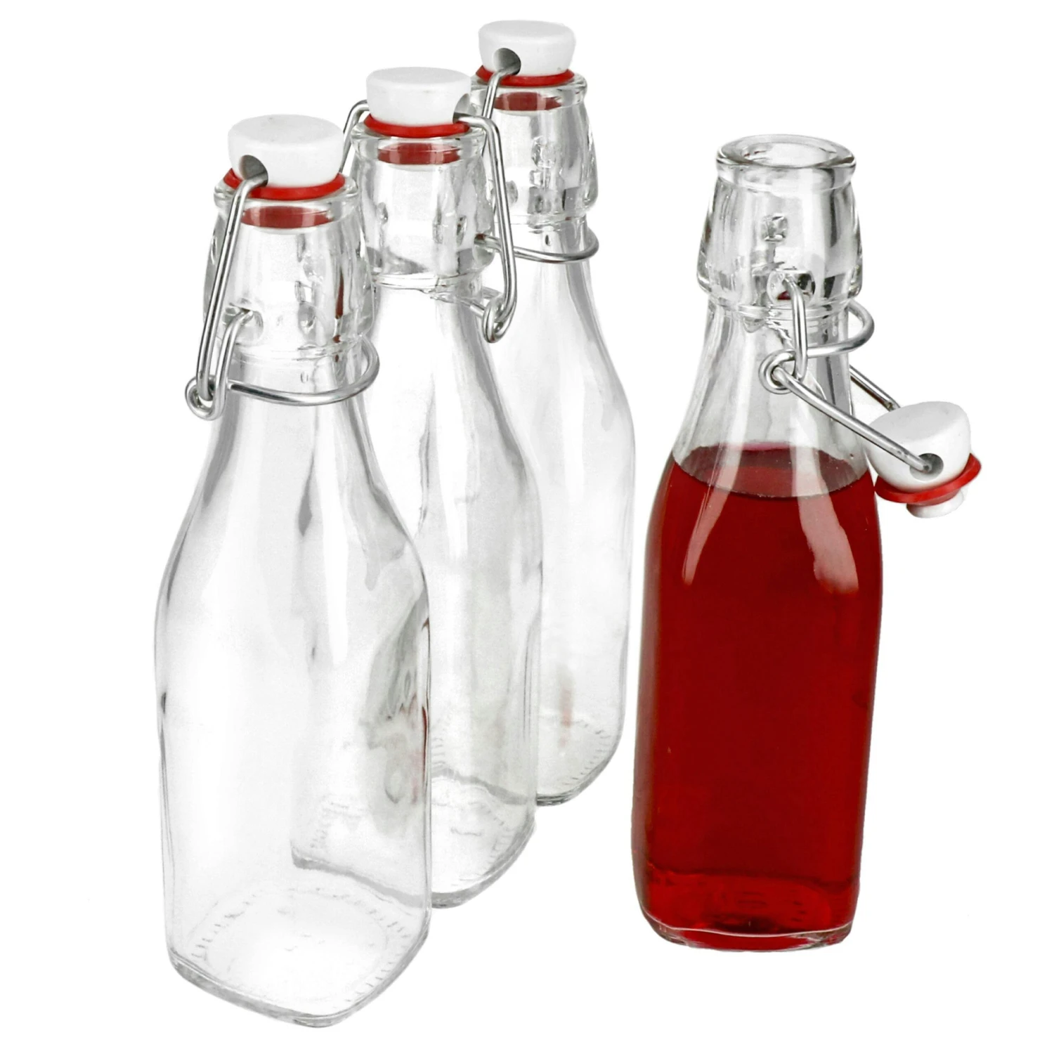 6er Set Glasflaschen Serie Swing Mit Bügelverschluss 0,25 Liter - Image 2