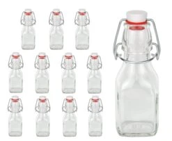 12er Set Glasflaschen Serie Swing Mit BĂŒgelverschluss 125ml