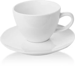Tasse Bianco Elegant Mit Untertasse 90ml (12 Stück) Von CHEFGASTRO