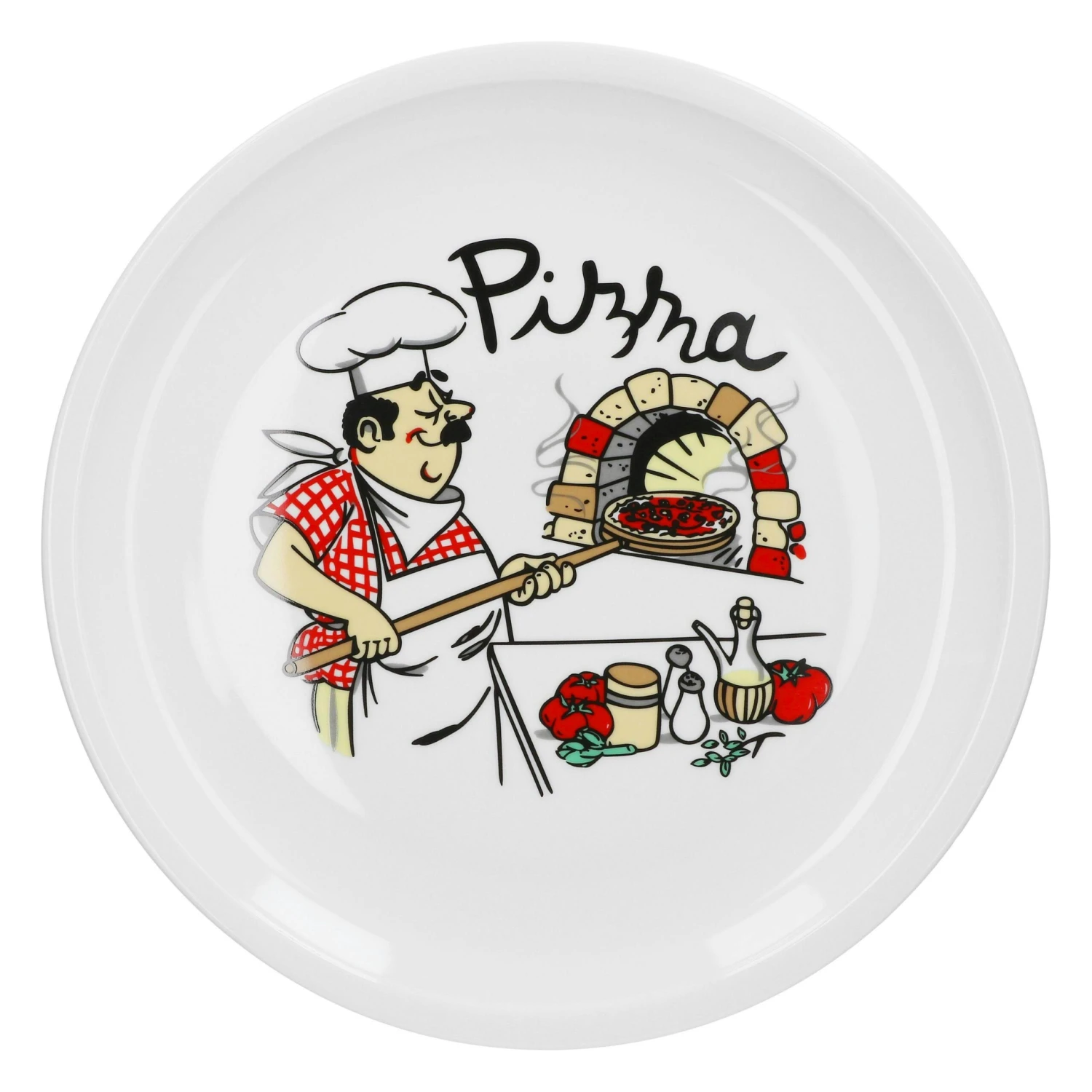 2er Set Pizzateller 1x Hot & Tasty + 1x Pizza Italian 28cm - Image 5