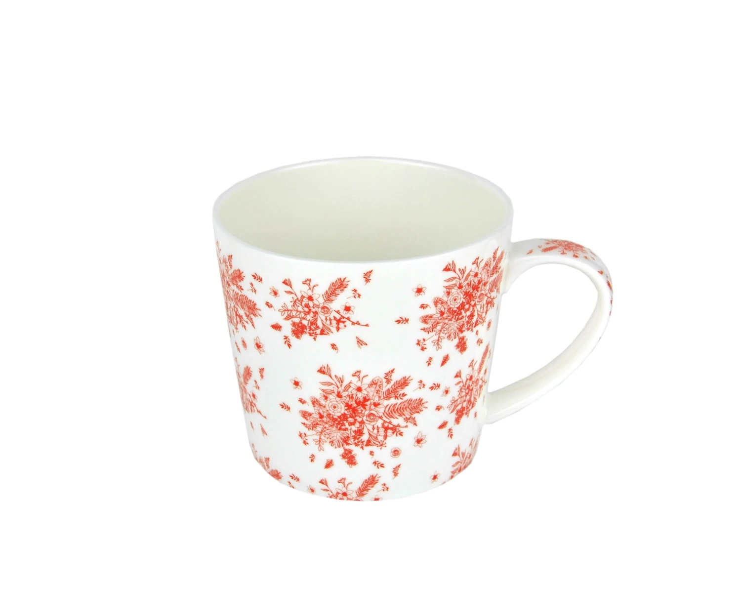 4er Set Becher Diamantporzellan Modern Gerbera-Dekor - 4742 - Image 3