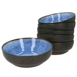 6er Set Müslischale 17,5 Cm Santorini Reactive Glaze Blau - 24321855