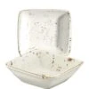 6x Dipschalen Snackteller Schälchen Weiß Creme Braun Geschirr Porzellan Quadratisch Bonna Grain Moove 8x8,5cm , 9cl Kantenschutz Vintage Retro