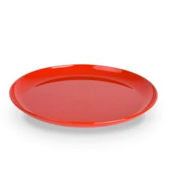 6 X Kinderezug Essteller Flach BRISE 24 Cm, Rot
