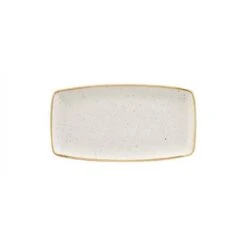 6 X Platte Eckig 35x18,5cm STONECAST Barley White