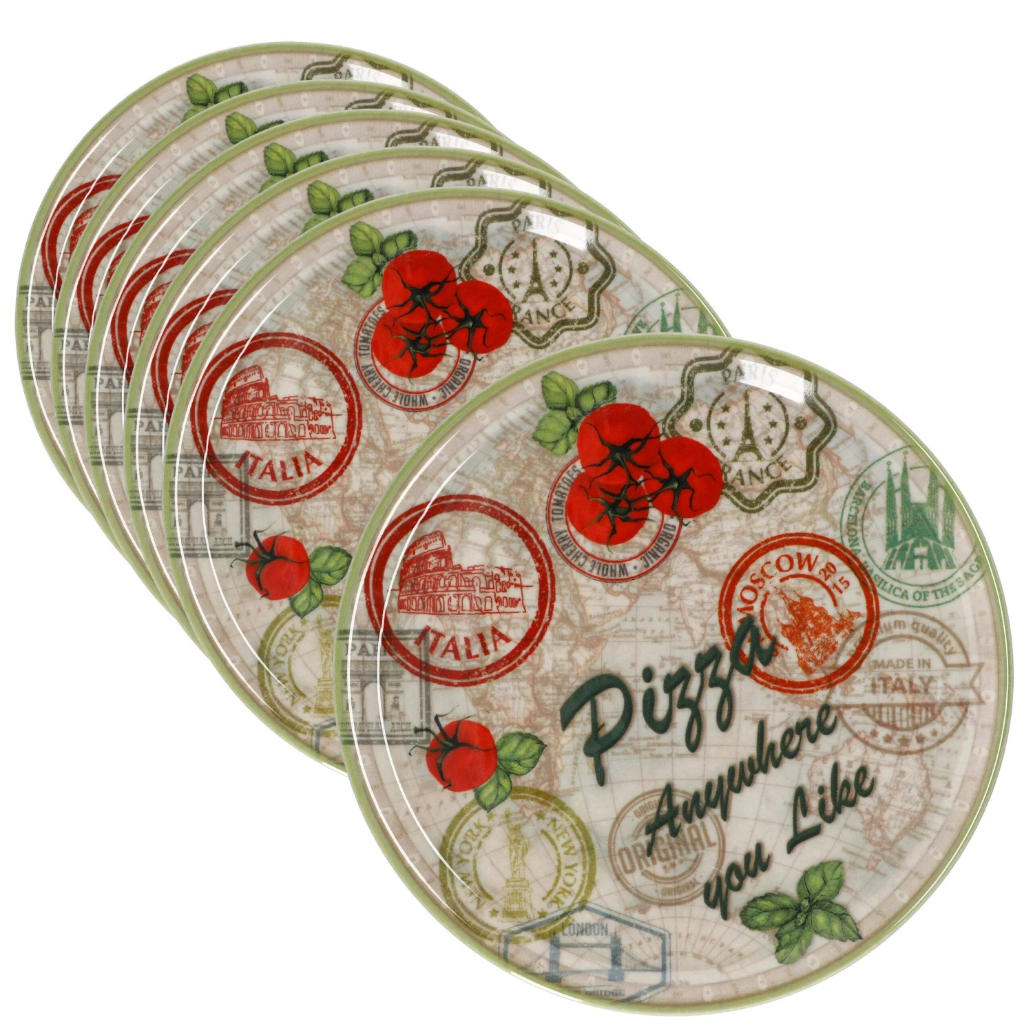 Pizzateller Charme Green - Moskau Grün - 33cm - 04018#ZCHAV - Image 2