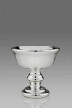 Schale Kelchform Silberglas H 27,0 Cm D 26,5 Cm
