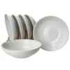 6er Set Suppenteller 20,5cm White Biata Steingut