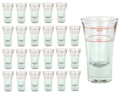 24er Set Schnapsgläser Stamper Dublino 2cl + 4cl