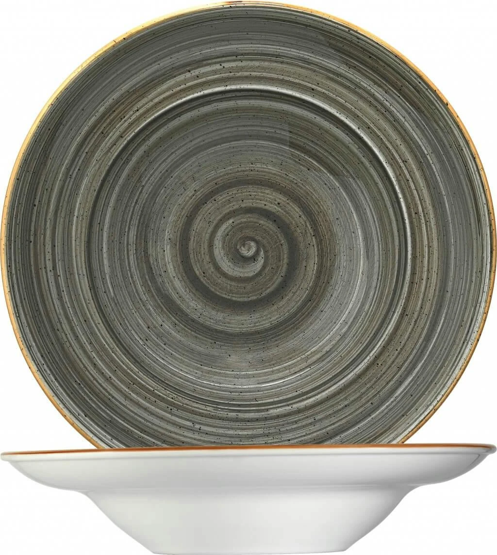 6x Pastateller Geschirr Tief 27cm 45cl Blau Creme Rund Porzellan Bonna Aura Dusk Gourmet Kantenschutz - Image 2