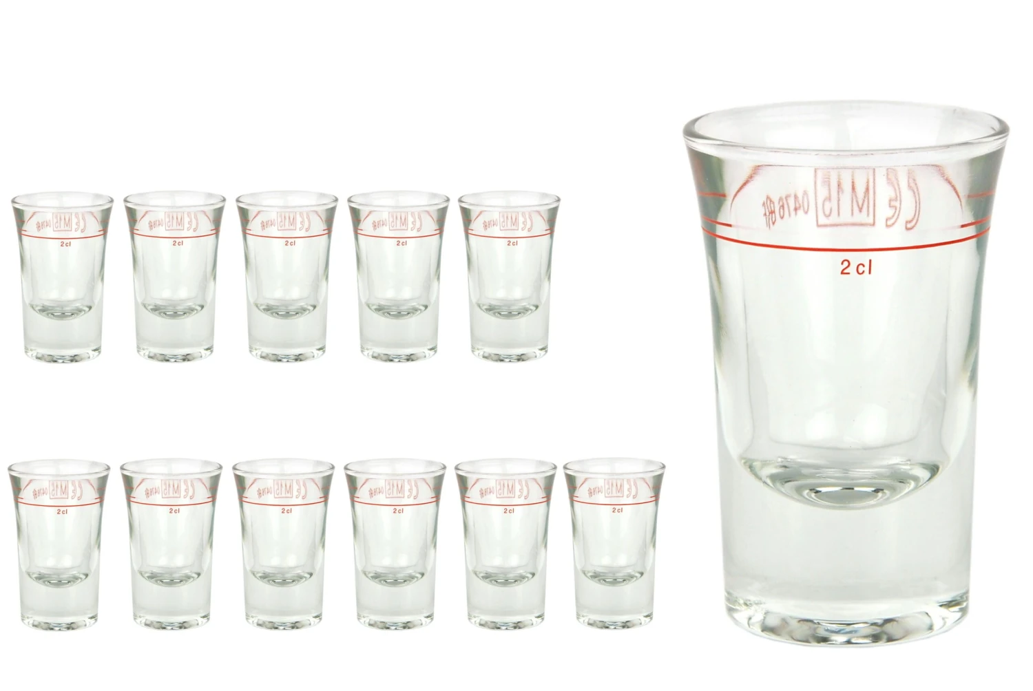 24er Set Schnapsgläser Stamper Dublino 2cl + 4cl – Bild 5