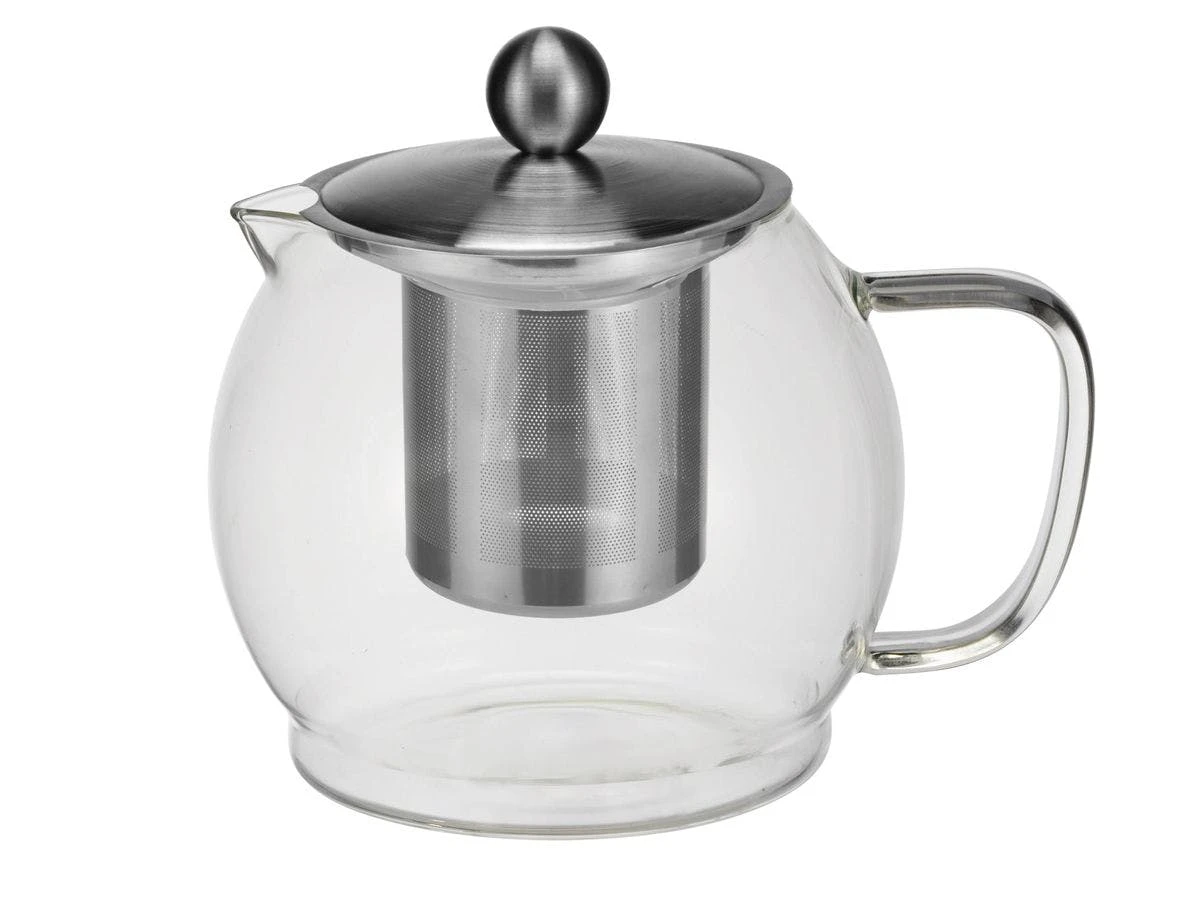 Teekanne Glas Mit Edelstahl Stövchen Teebereiter Siebeinsatz Sieb Teewärmer 1,2l - Image 6